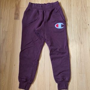maroon champion joggers